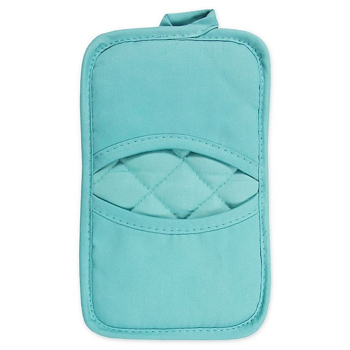 slide 1 of 1, KitchenSmart Colors Solid Pocket Pot Mitt - Teal, 1 ct