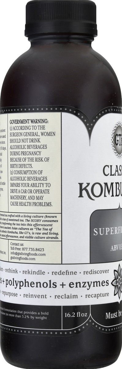 slide 7 of 12, GT's Classic Superfruits Kombucha - 16.2 oz, 16.2 oz