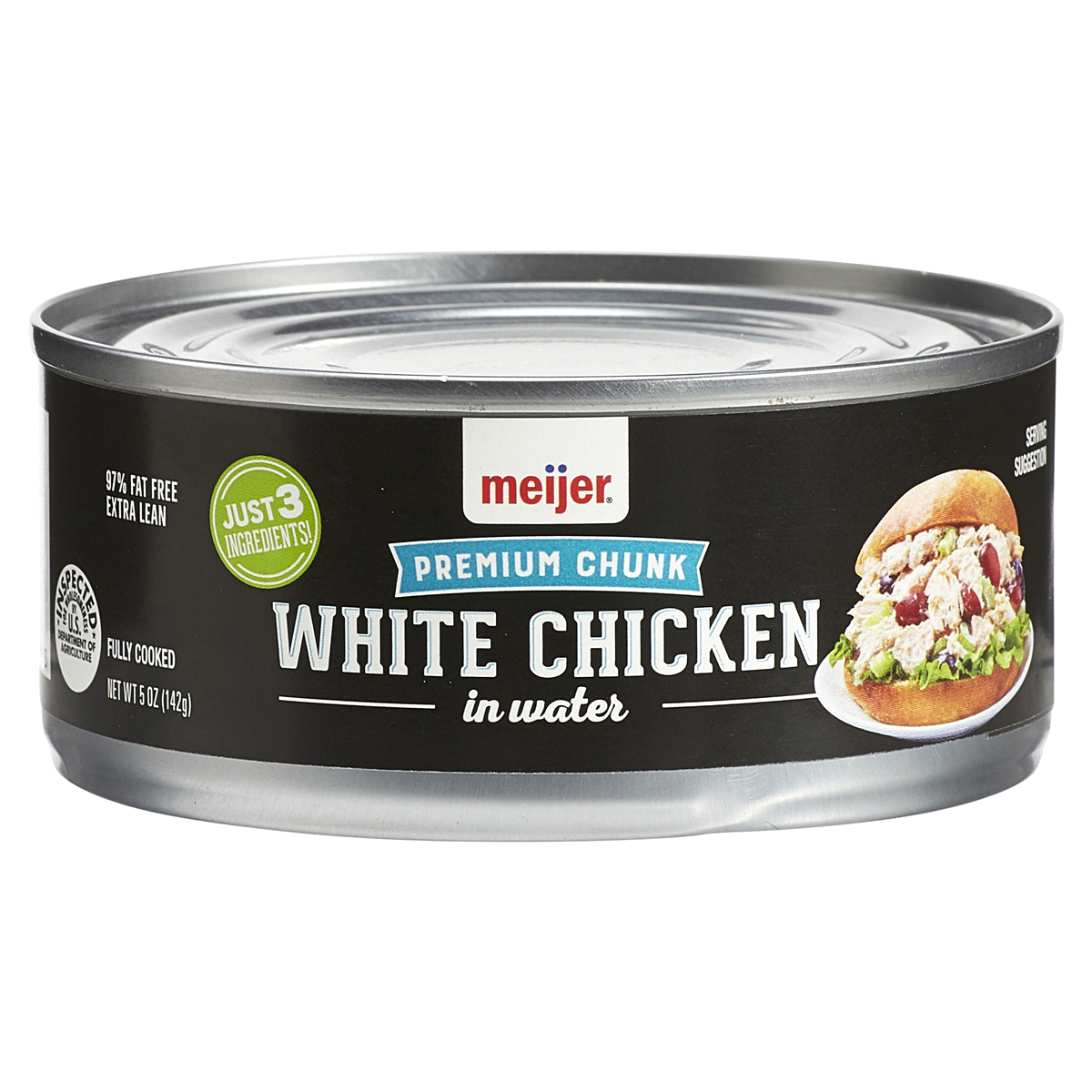 slide 1 of 4, Meijer Premium Chunk White Chicken in Water, 5 oz