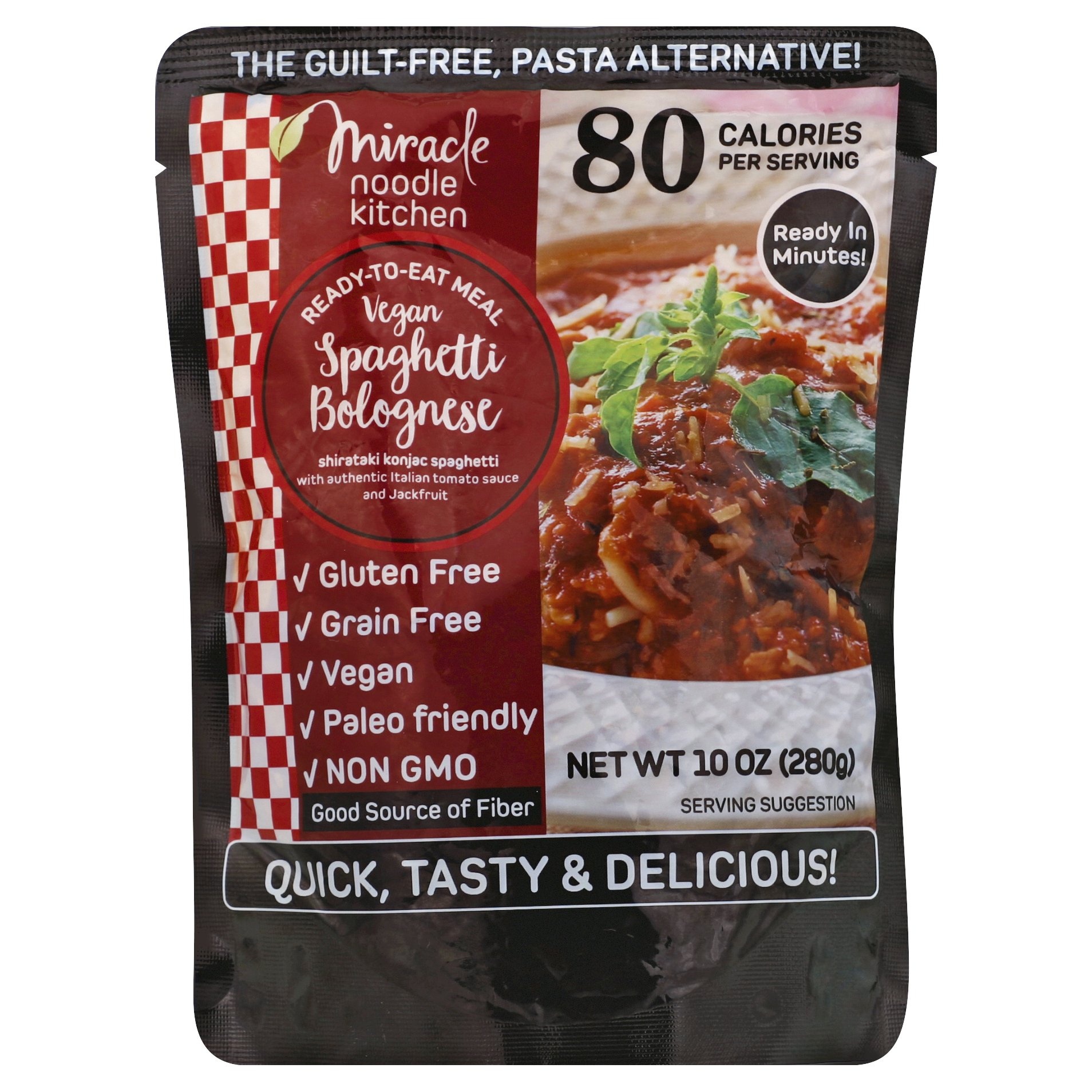 slide 1 of 1, Miracle Noodle Kitchen Vegan Spaghetti Bolognese, 10 oz