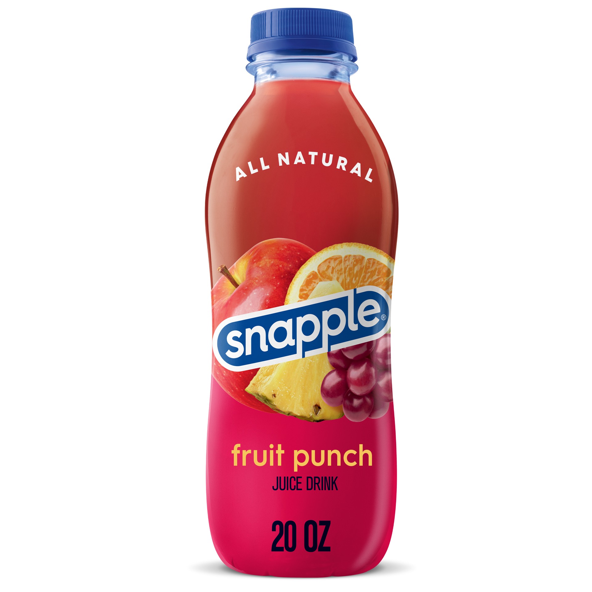 slide 1 of 2, Snapple Fruit Punch Juice Drink, Recycled Plastic Bottle - 20 fl oz, 20 fl oz