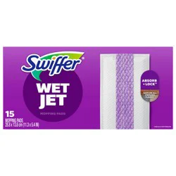 Swiffer Wet Jet Mop Cleaning Pads Refill, Floor Cleaner for Mopping Wood, Laminate, Tile, 15ct