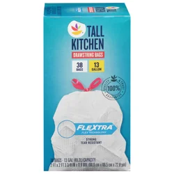 Giant Flextra Tall Kitchen Drawstring Bags - 13 Gallon