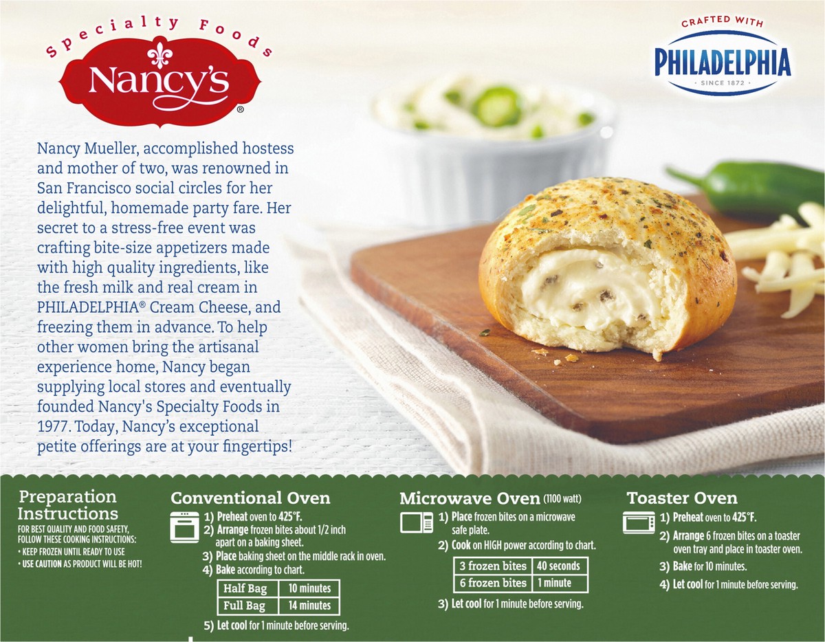 slide 13 of 13, Nancy's Petite Stuffed Bagels with Jalapeno Philadelphia Cream Cheese Frozen Snacks, 16 ct Box, 16 ct