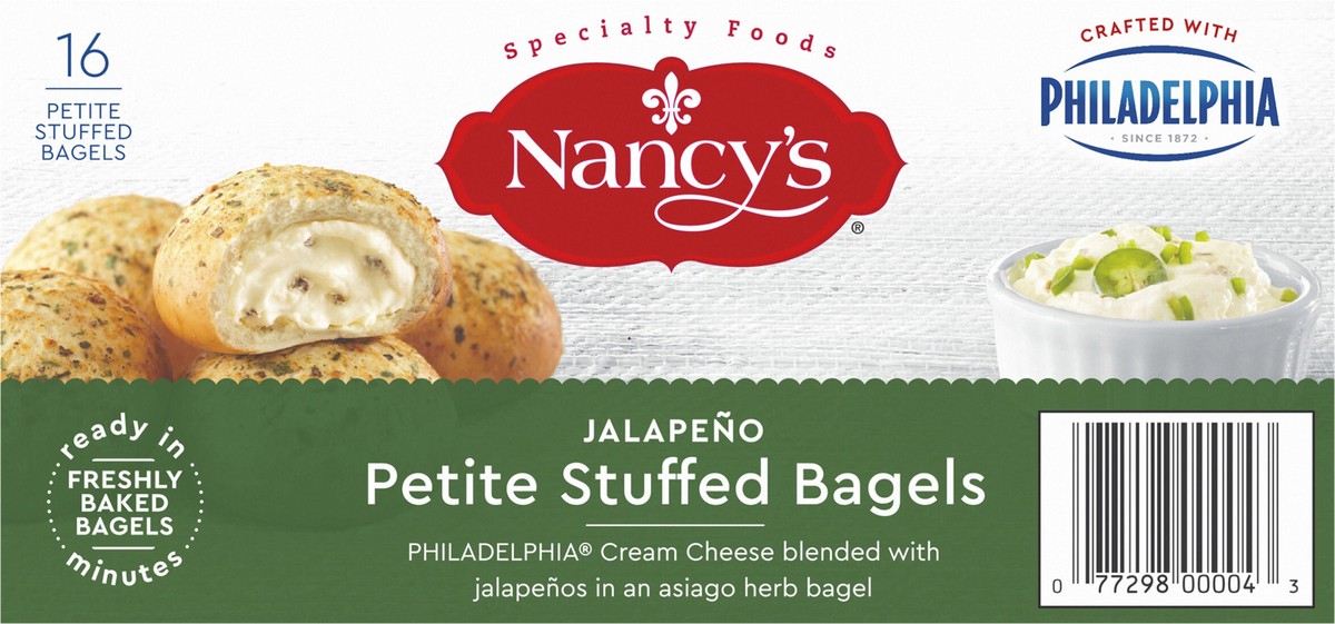 slide 5 of 13, Nancy's Petite Stuffed Bagels with Jalapeno Philadelphia Cream Cheese Frozen Snacks, 16 ct Box, 16 ct