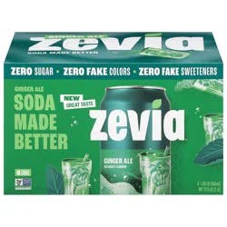 Zevia Zero Sugar Ginger Ale Soda