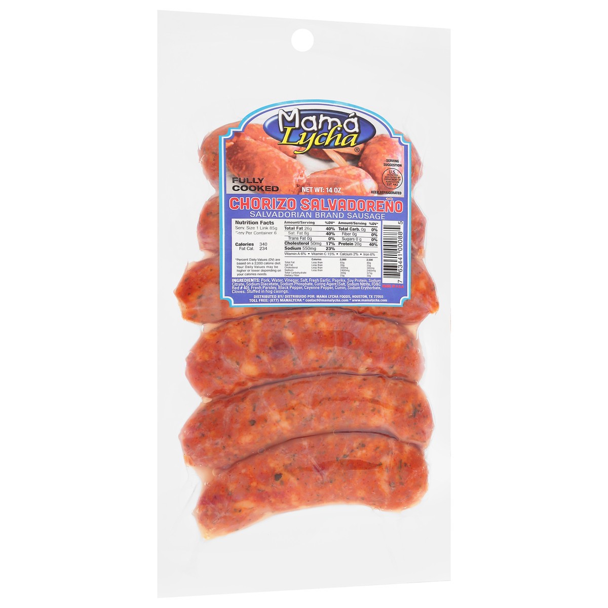 slide 7 of 13, Mama Lycha Salvadorian Brand Sausage 14 oz, 14 oz