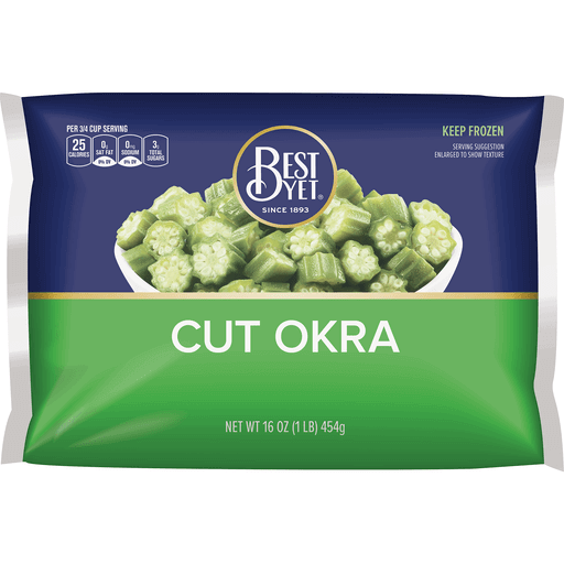 slide 1 of 1, Best Yet By Cut Okra, 16 oz