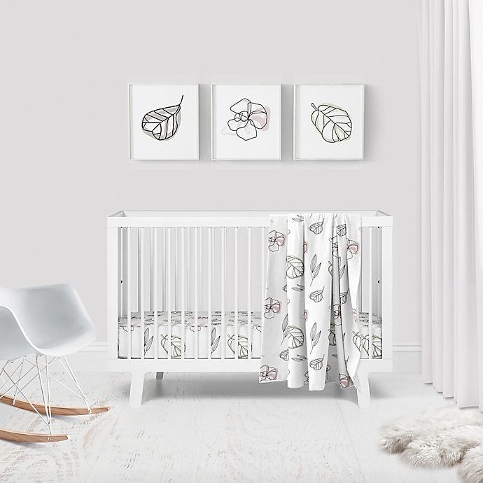 slide 5 of 5, goumikids Abstract Floral Framed Wall Art Set - White, 3 ct