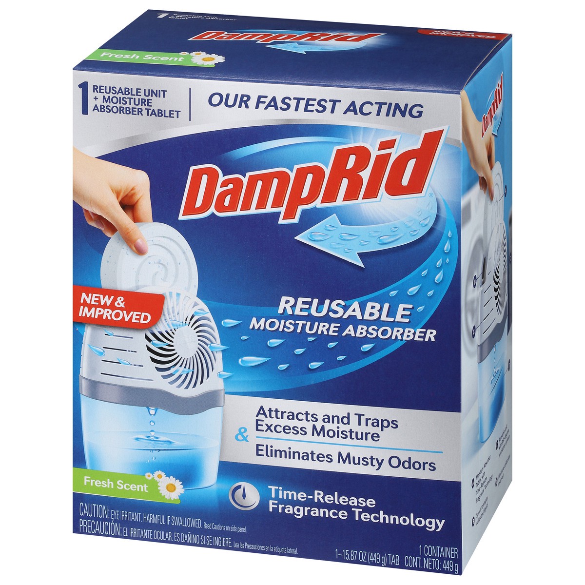 slide 2 of 11, DampRid Reusable Fresh Scent Moisture Absorber 1 ea, 1 ct