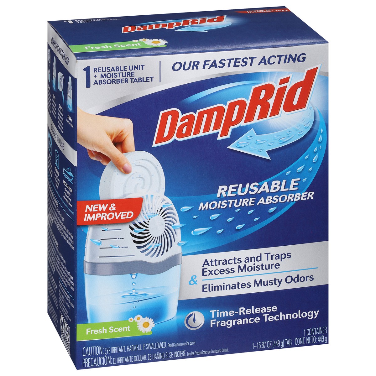 slide 9 of 11, DampRid Reusable Fresh Scent Moisture Absorber 1 ea, 1 ct