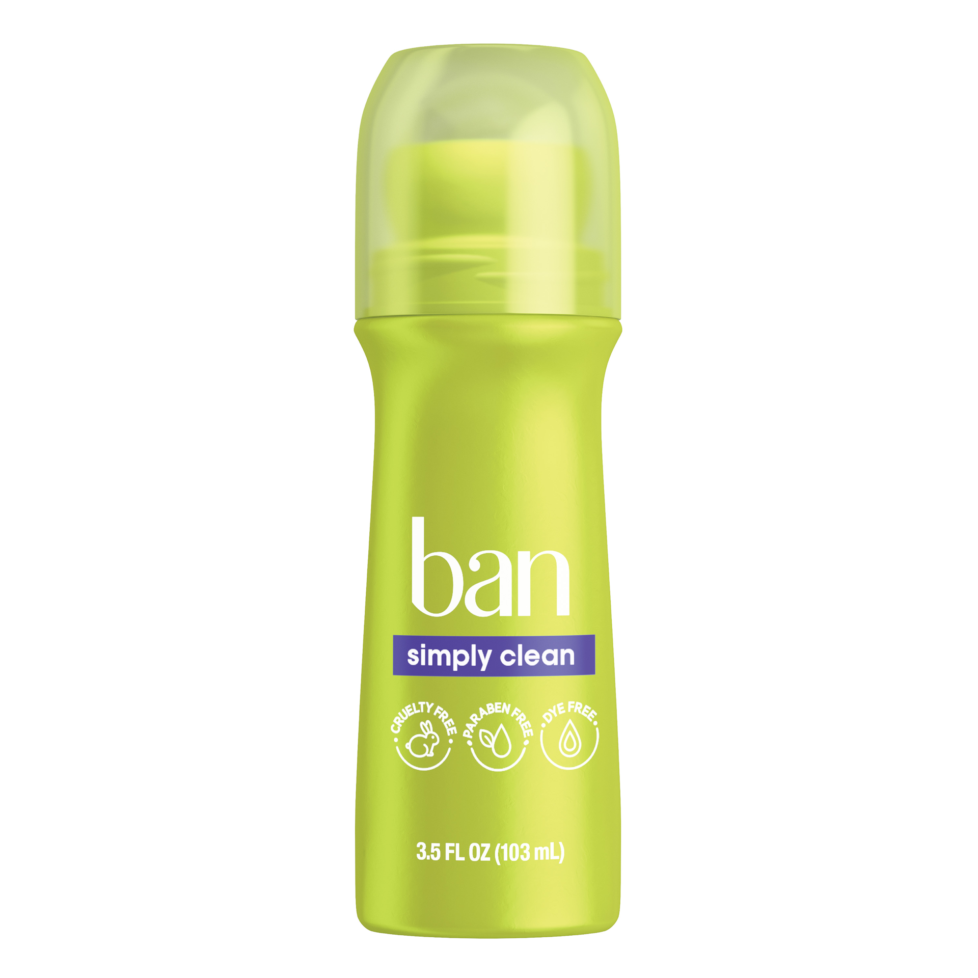 slide 1 of 5, Ban Invisible Roll-On Deodorant for Women and Men, 24hr Underarm Wetness Protection, 3.50 fl oz