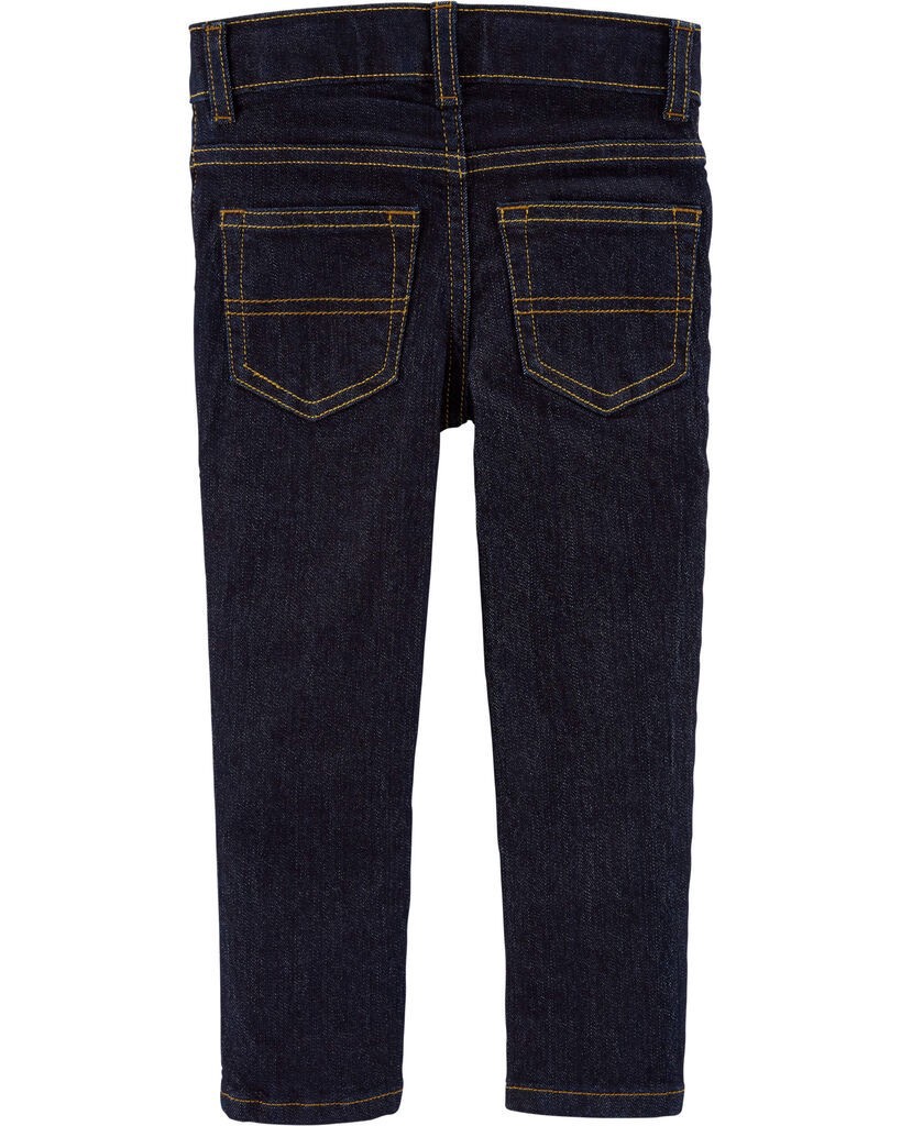 slide 3 of 4, Oshkosh Toddler Dark Wash Skinny-Leg Jeans True Rinse 4T, 1 ct