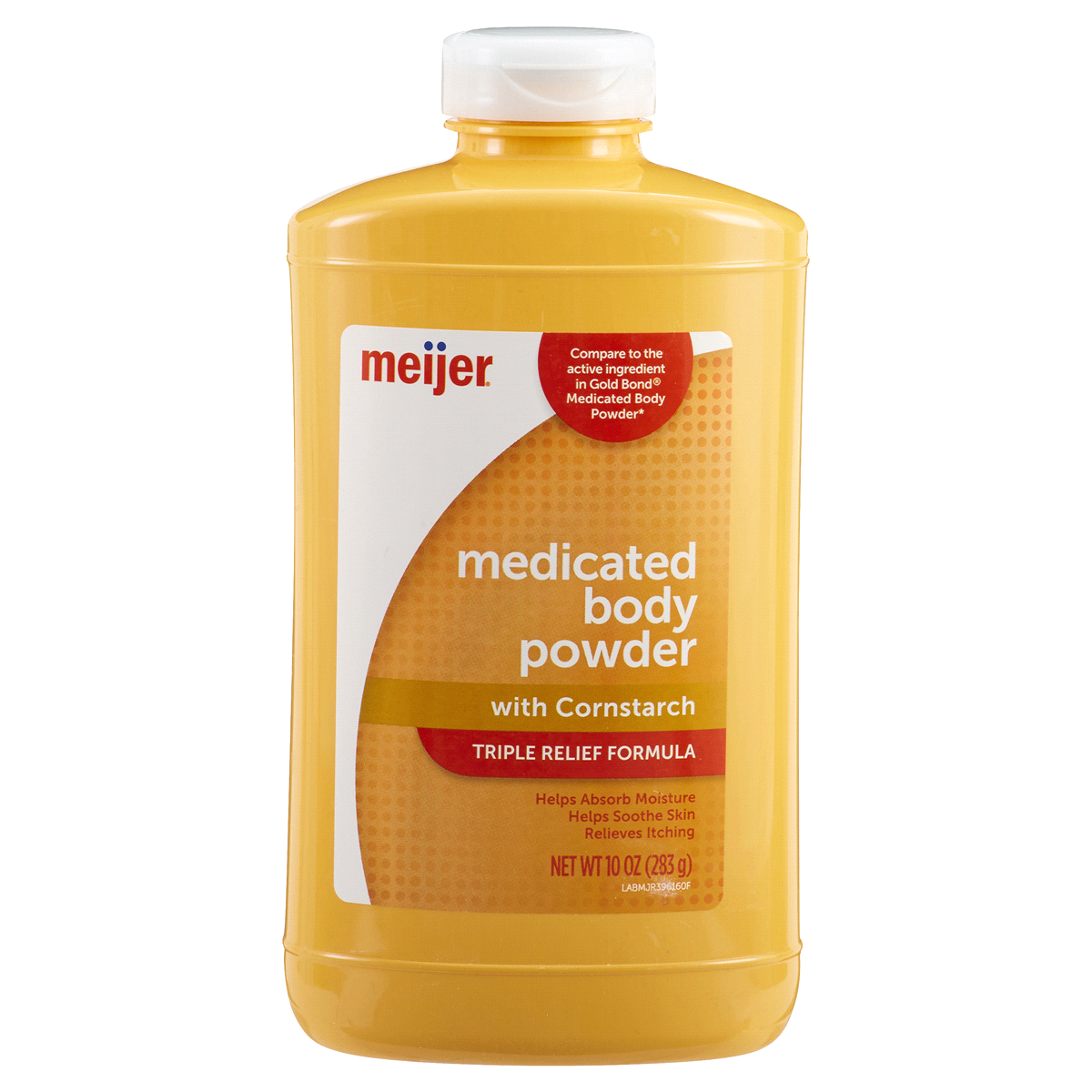 slide 1 of 5, Meijer Medicated Body Powder With Cornstarch, 10 oz