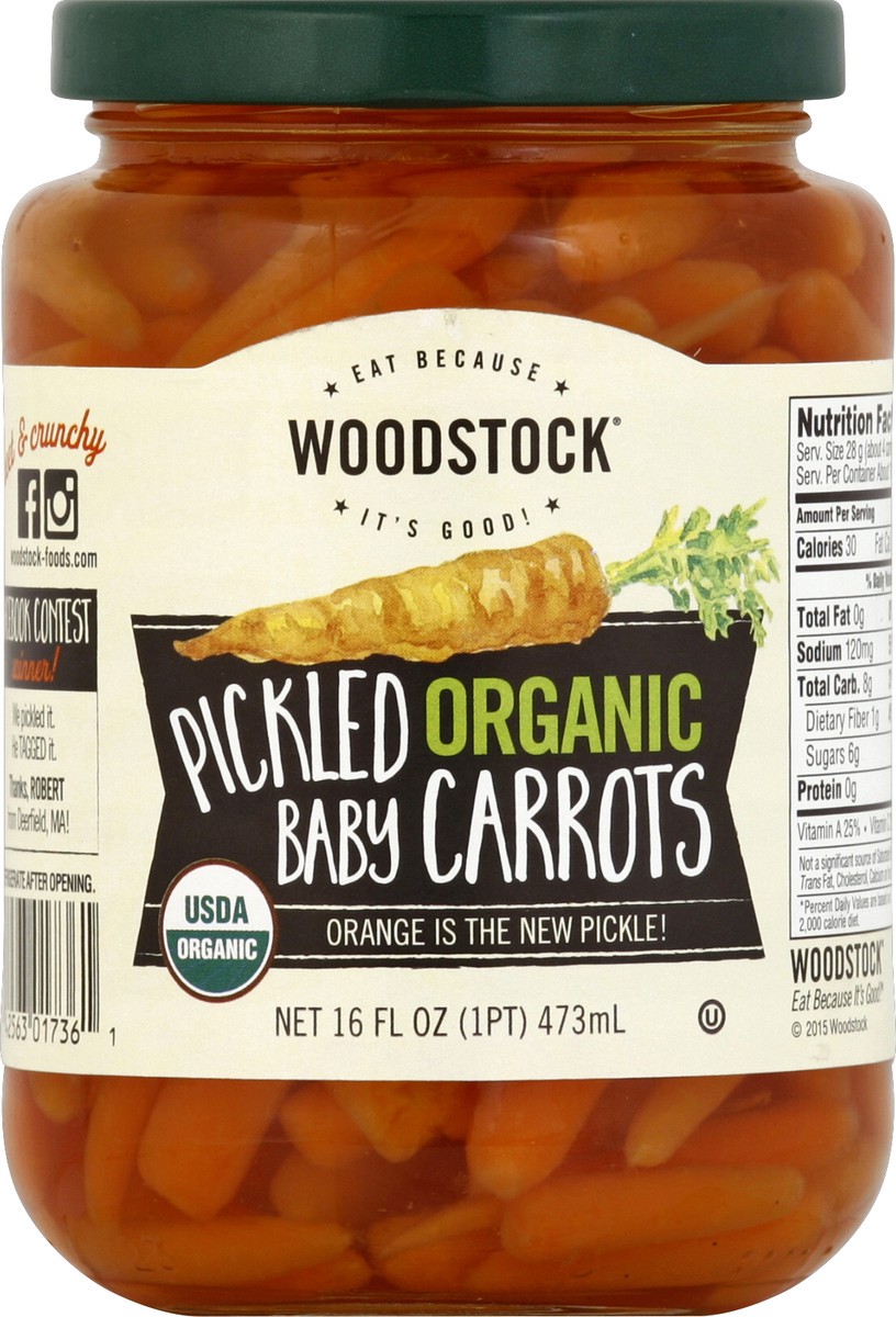 slide 4 of 4, Woodstock Baby Carrots 16 oz, 16 oz