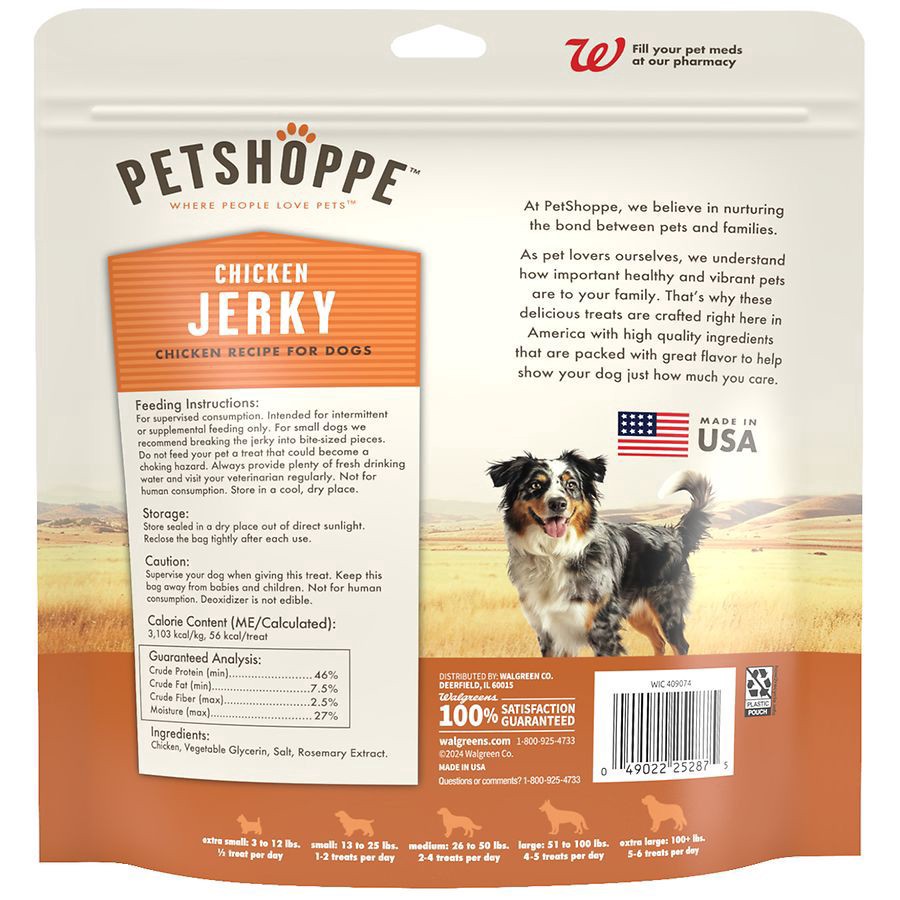 slide 3 of 3, PetShoppe Premium Chicken Jerky, 12 oz