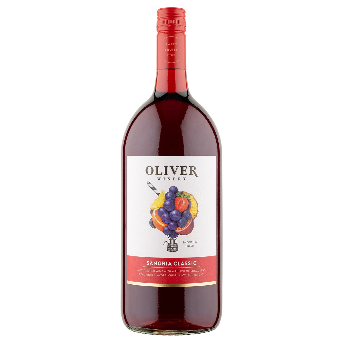 slide 1 of 5, Oliver Winery Sangria Classic Wine, 1.5 l