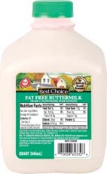 Best Choice Fat Free Buttermilk - 32 oz