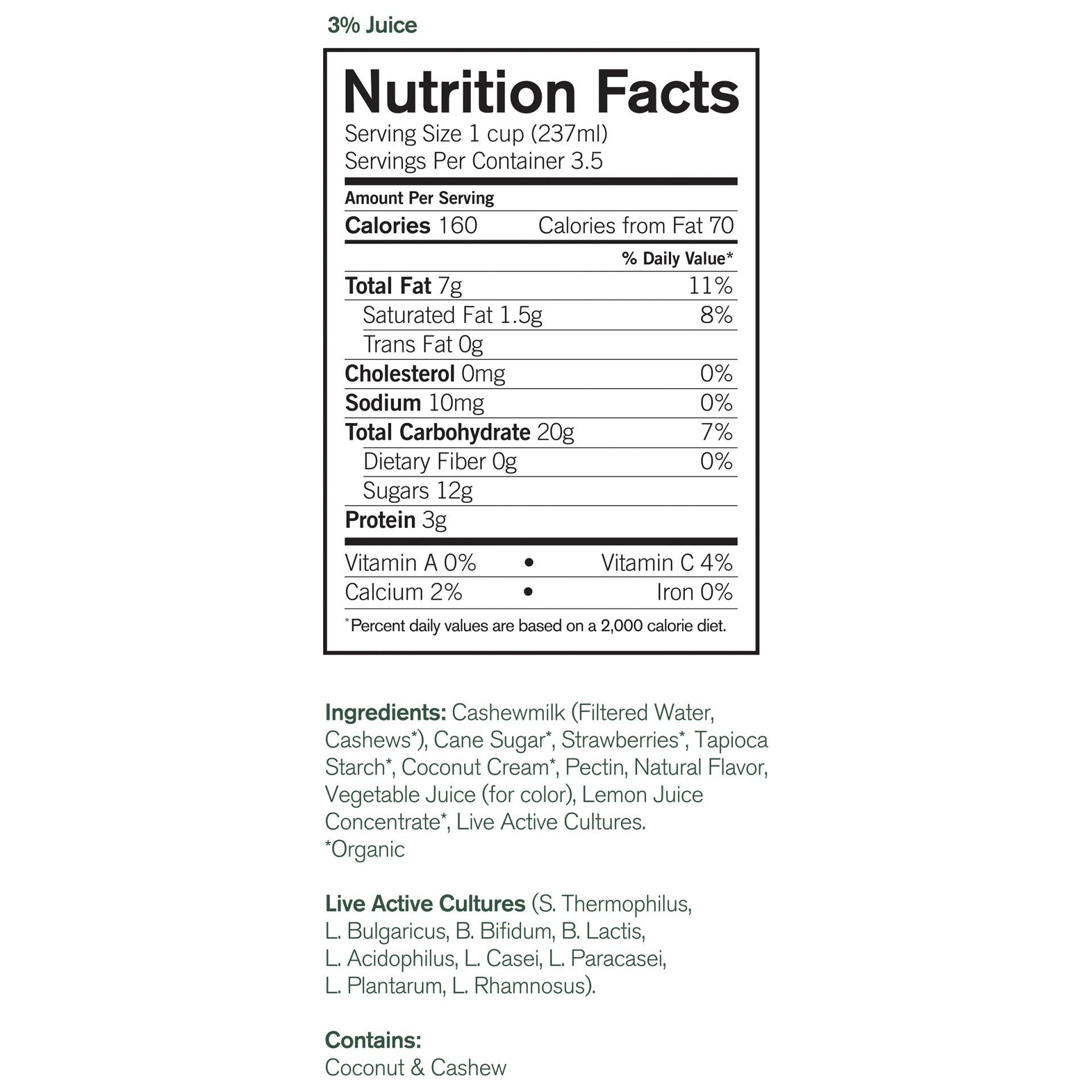 slide 4 of 4, Forager Project Strawberry Dairy-Free Drinkable Cashewgurt, 28 fl oz