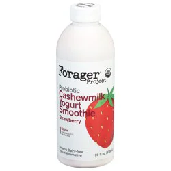 Forager Project Dairy-Free Organic Probiotic Strawberry Cashewmilk Yogurt Smoothie 28 fl oz