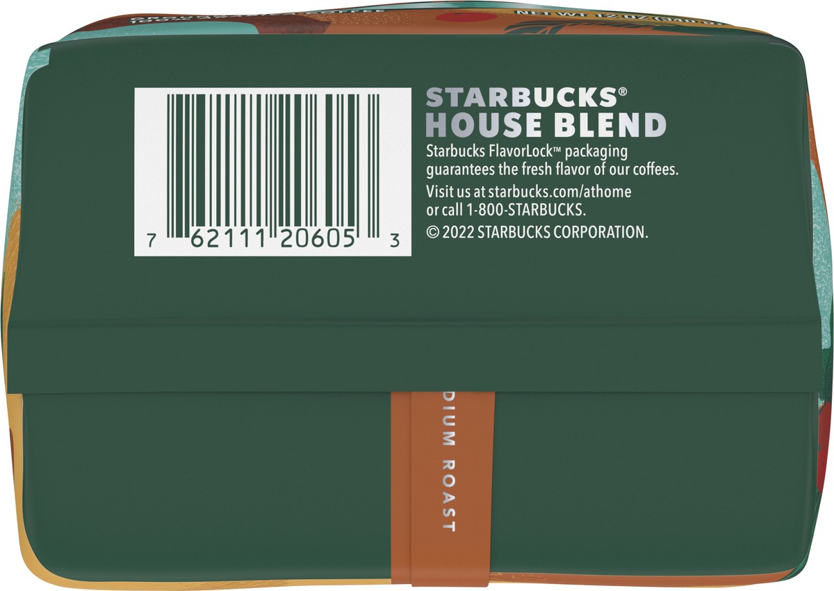 slide 7 of 9, Starbucks House Blend Medium Roast Ground Coffee, 12 oz