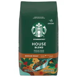 Starbucks Ground Coffee, Medium Roast Hot or Iced Coffee, House Blend, 12 oz