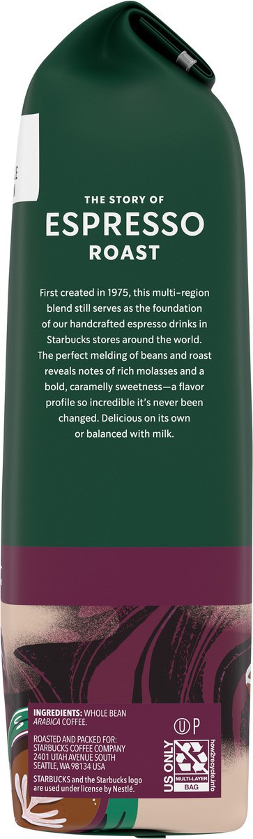 slide 2 of 13, Starbucks Whole Bean Coffee, Dark Roast Coffee, Espresso Roast, 100% Arabica, 1 bag (18 oz), 18 oz