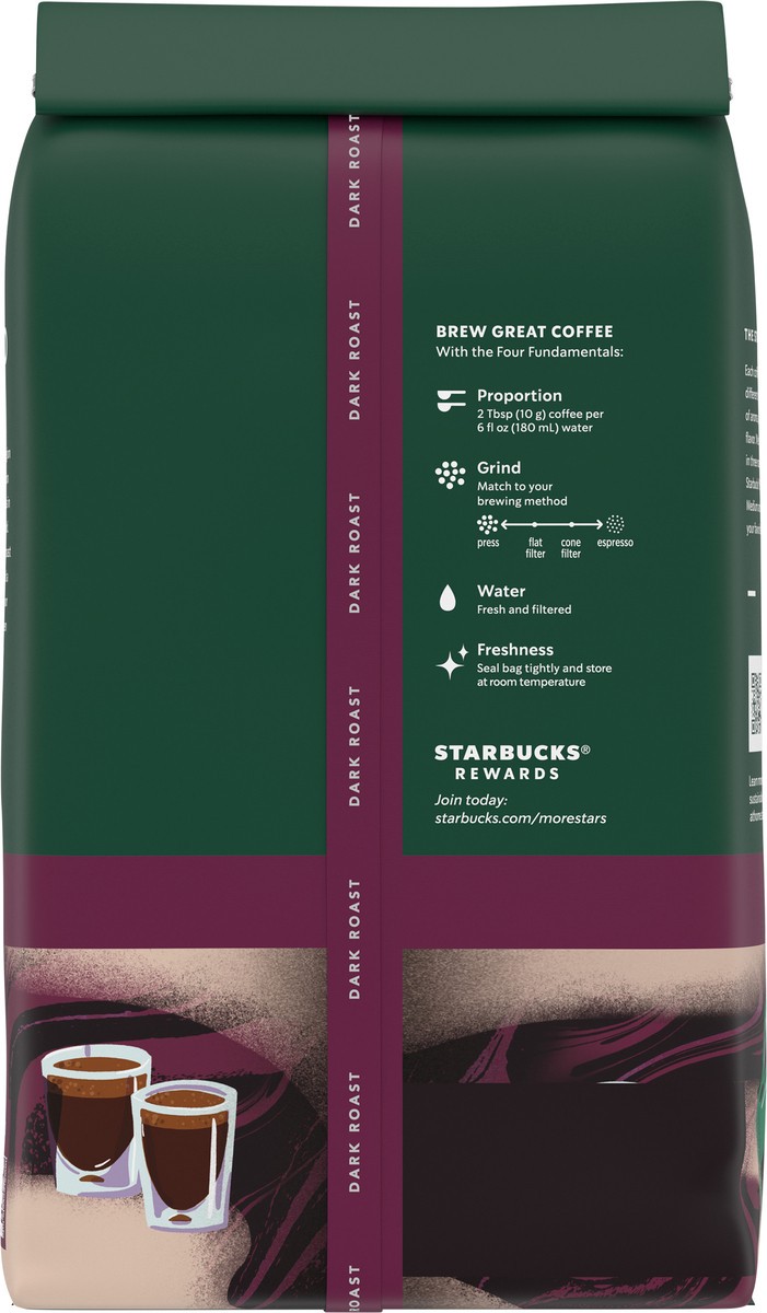 slide 11 of 13, Starbucks Whole Bean Coffee, Dark Roast Coffee, Espresso Roast, 100% Arabica, 1 bag (18 oz), 18 oz