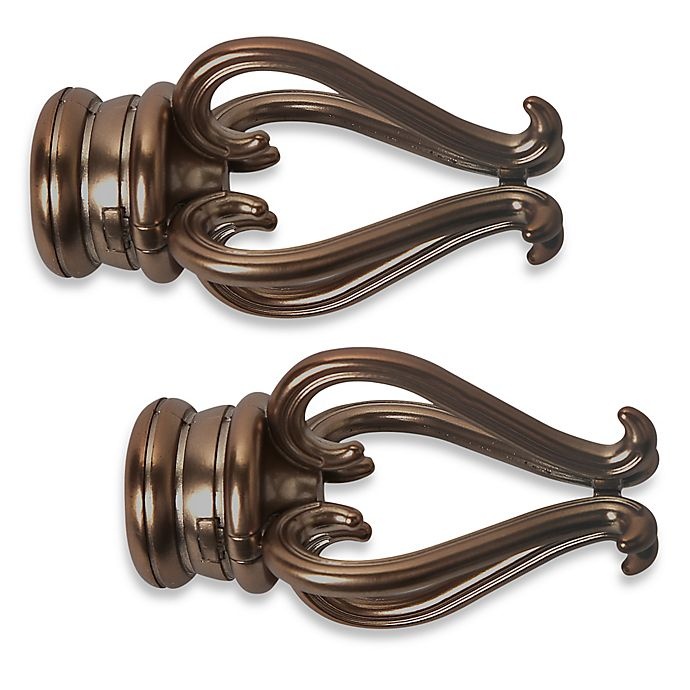 slide 1 of 2, Cambria Premier Complete Florentine Finial - Oil Rubbed Bronze, 2 ct