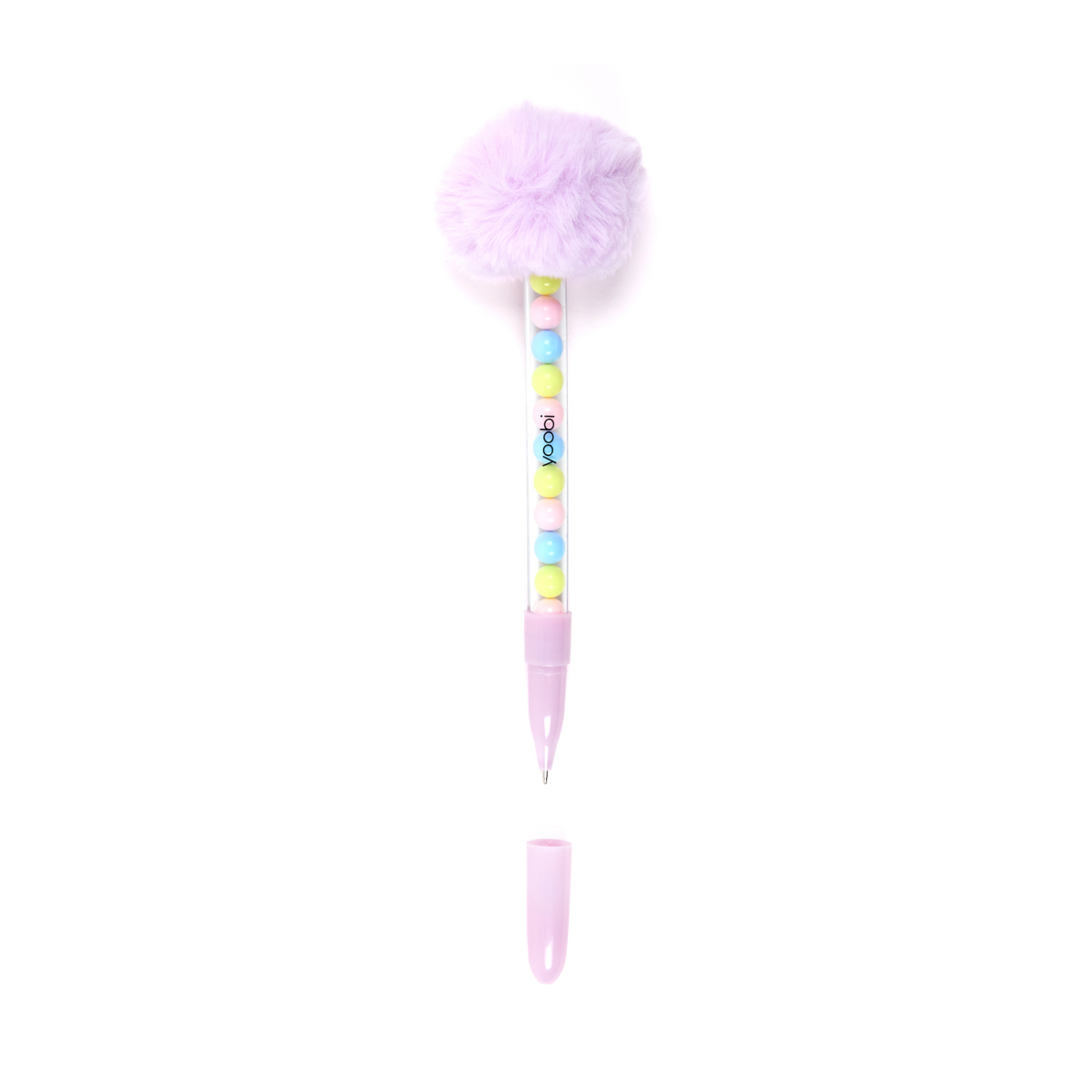 Yoobi Lilac Pom Pom Beaded Pen ct shipt