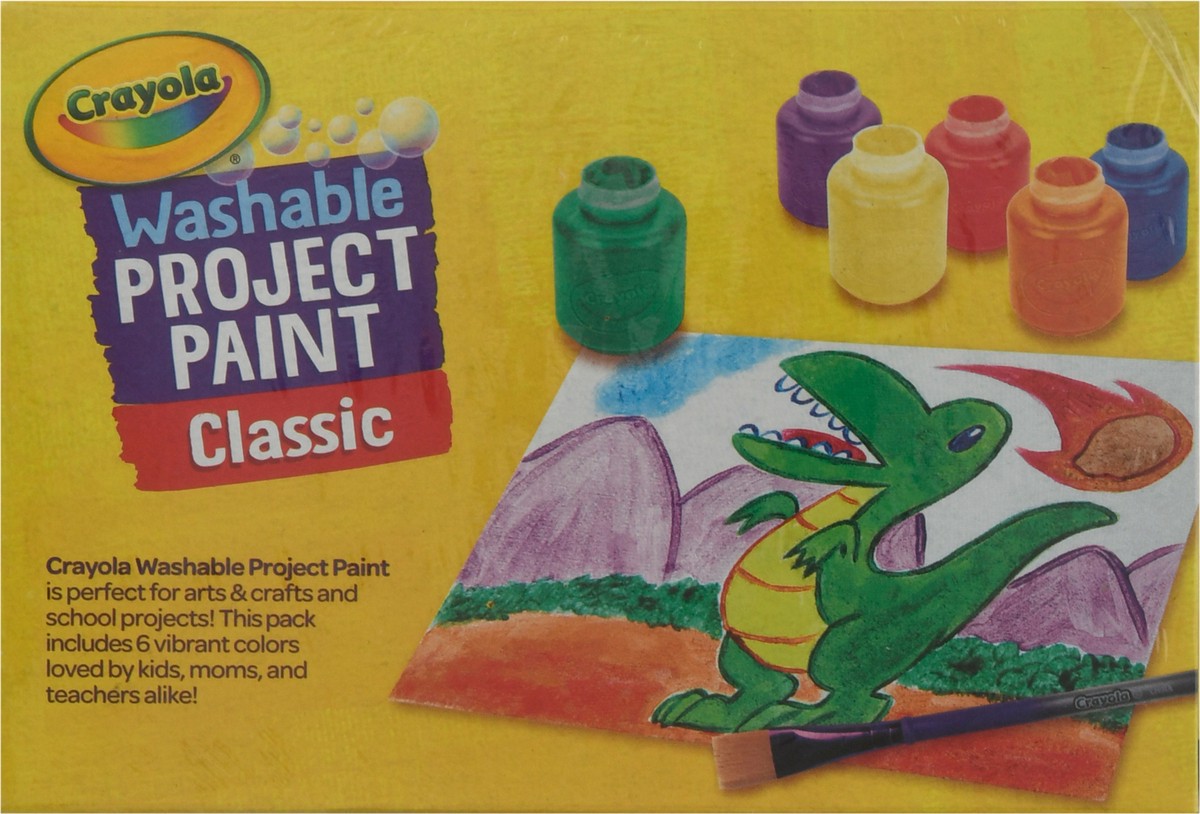 slide 4 of 10, Crayola Classic Washable Project Paint 6 ea, 6 ct