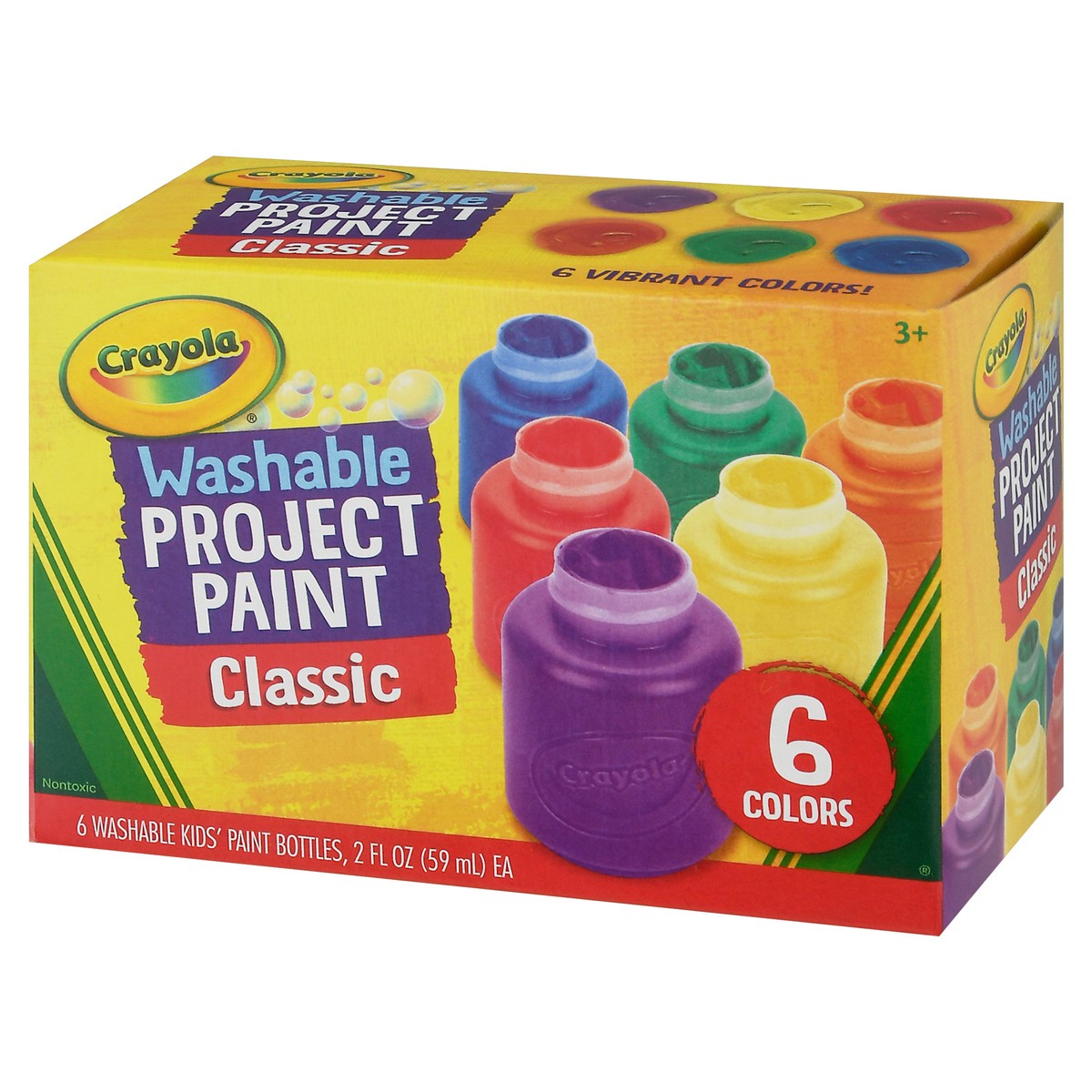 slide 5 of 10, Crayola Classic Washable Project Paint 6 ea, 6 ct