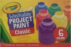 Crayola Classic Washable Project Paint 6 ea