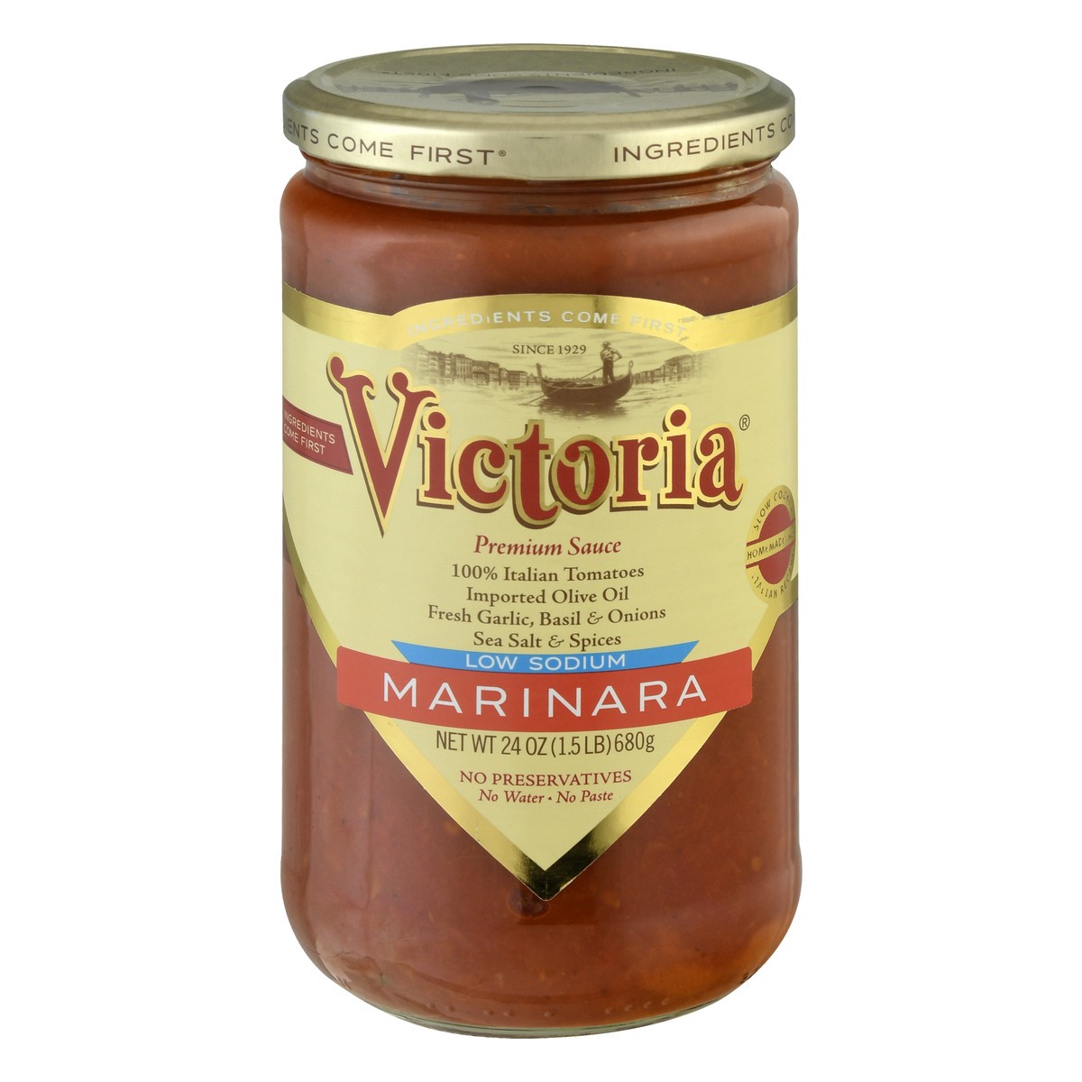 slide 12 of 12, Victoria Premium Low Sodium Marinara Sauce 24 oz, 24 oz