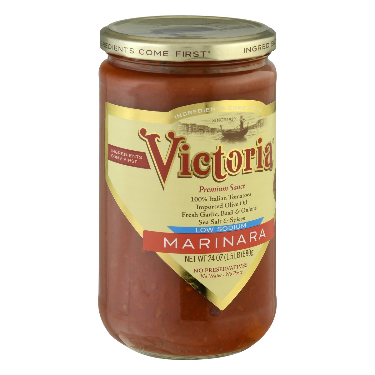 slide 6 of 12, Victoria Premium Low Sodium Marinara Sauce 24 oz, 24 oz