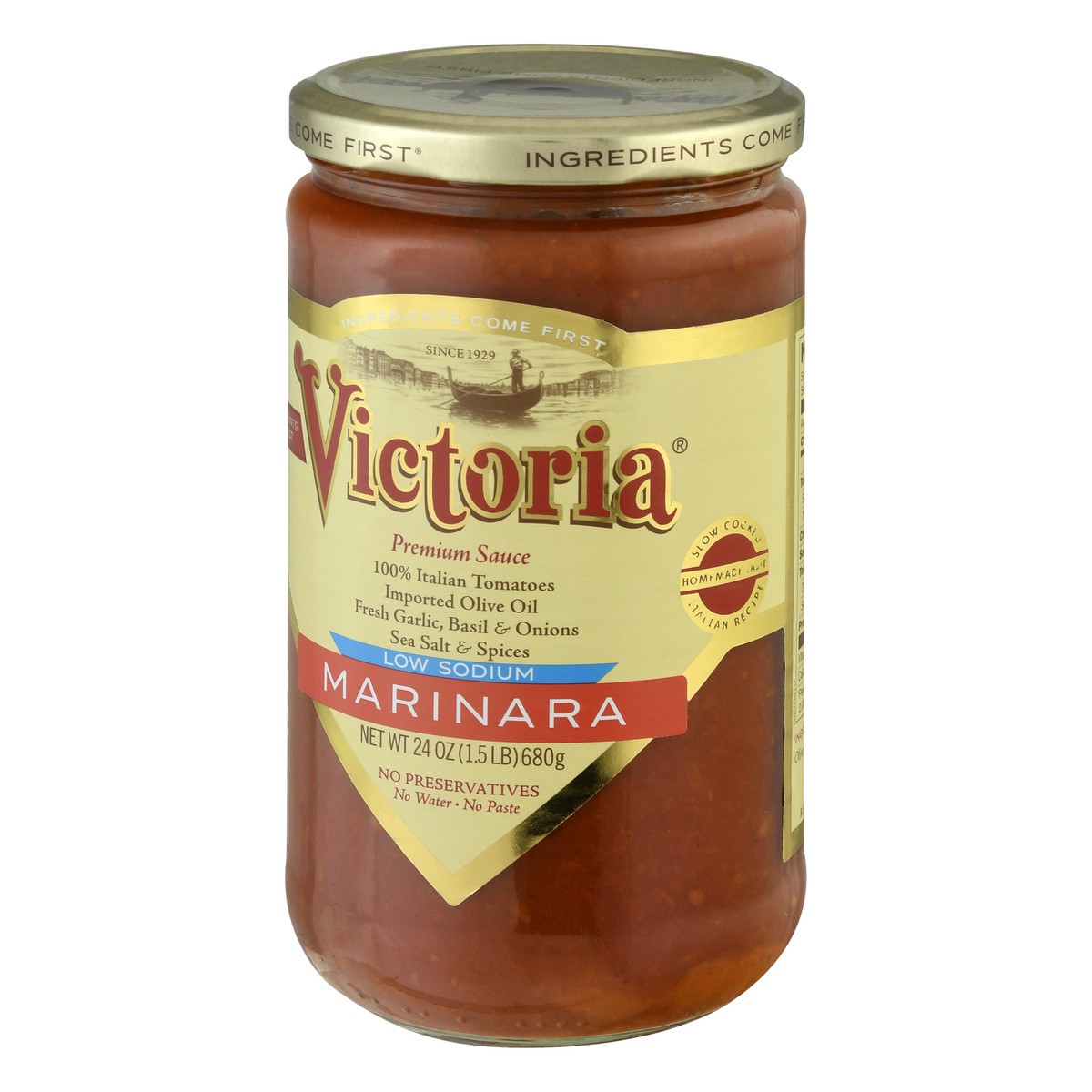 slide 7 of 12, Victoria Premium Low Sodium Marinara Sauce 24 oz, 24 oz
