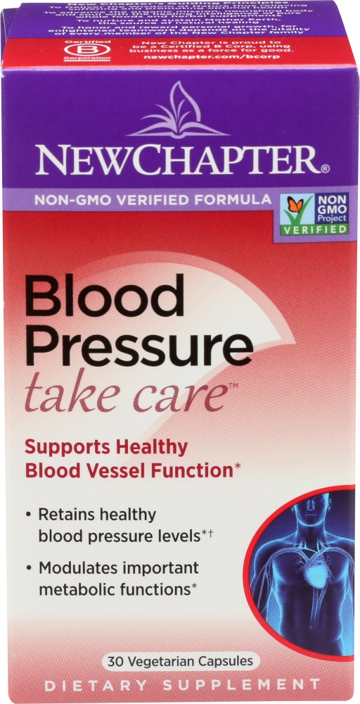 slide 1 of 1, New Chapter Blood Pressure Take Care Vegetarian Capsules, 30 ct