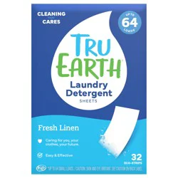 Tru Earth Laundry Detergent Sheets, Fresh Linen, 32 Sheets