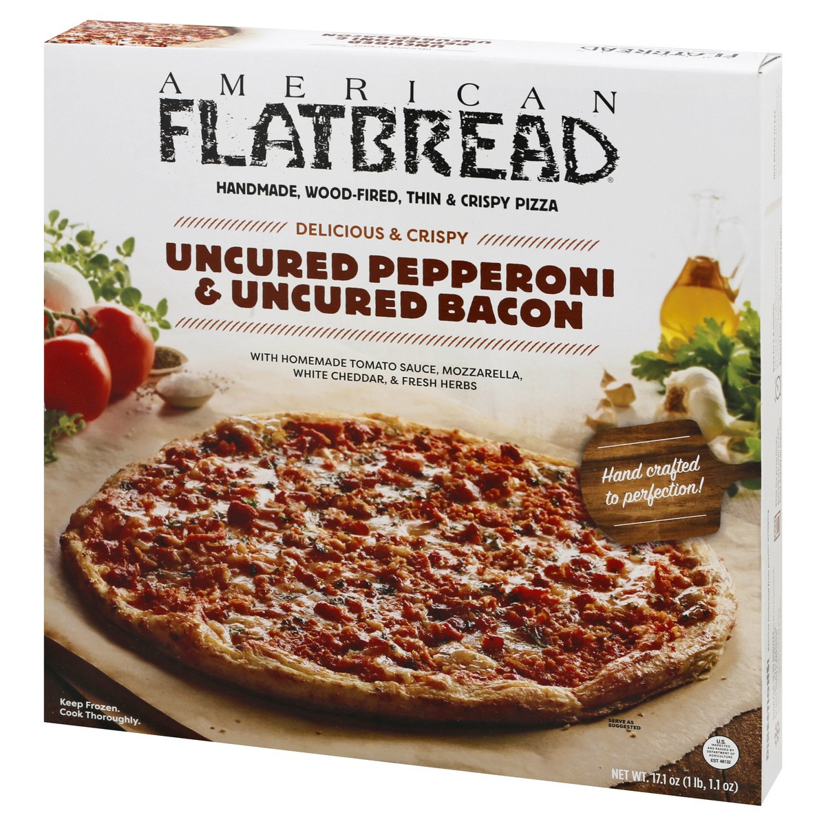 slide 13 of 13, American Flatbread Delicious & Crispy Uncured Pepperoni & Uncured Bacon Pizza 17.1 oz, 17.1 oz