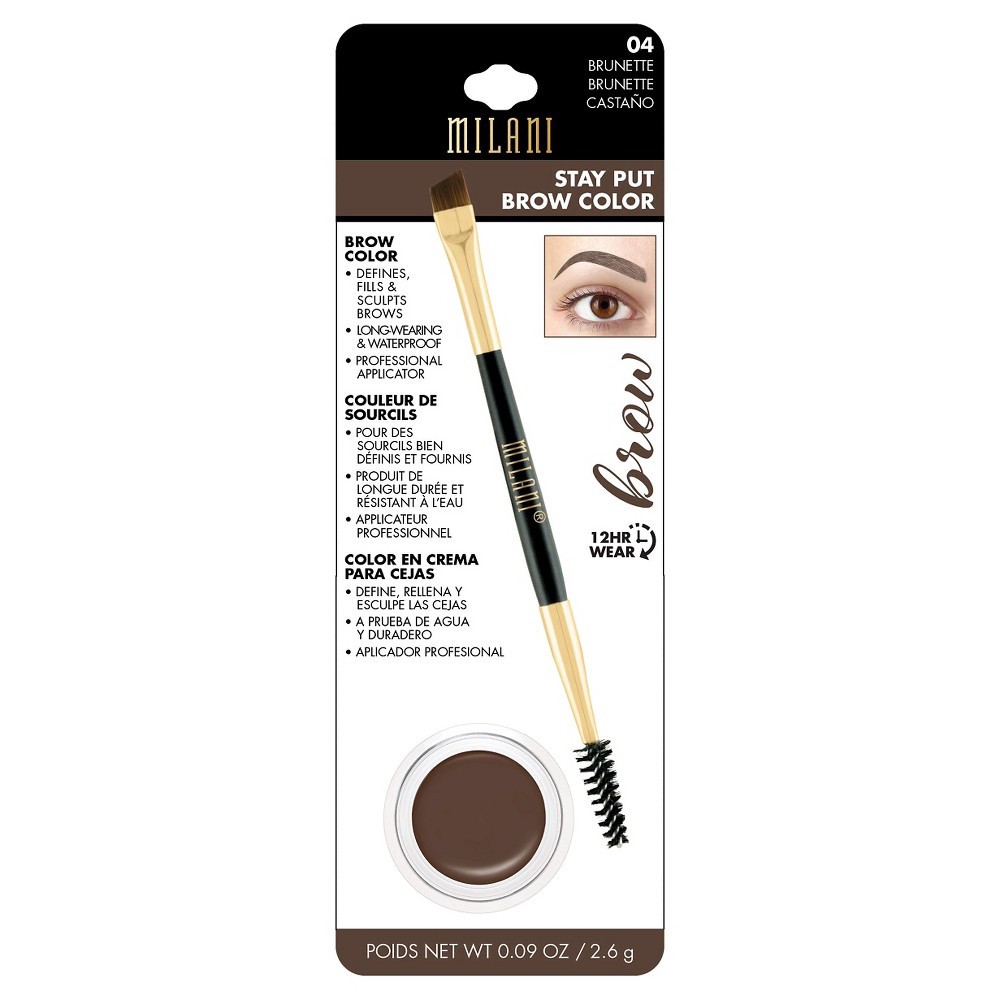 slide 3 of 3, Milani Stayput Brow Color Brunette, 0.09 oz