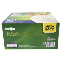 slide 7 of 9, Meijer Tall Kitchen Drawstring Bags Mega Pack Unscented, 13 gal, 120 ct