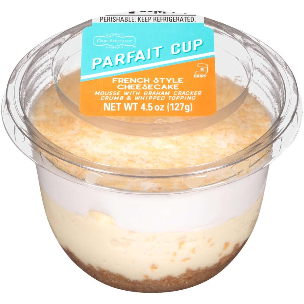 slide 1 of 1, Our Specialty Treat Shop™ French Style Cheesecake Parfait, 0.13 kg