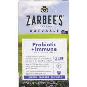 slide 1 of 1, Zarbee's Naturals Probiotic + Immune Supplement, 20 Ct, 20 ct