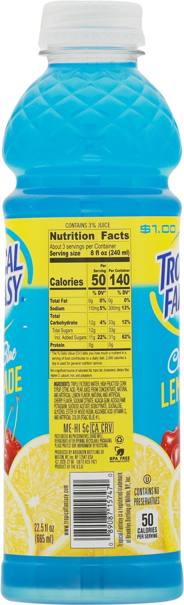 slide 9 of 9, Tropical Fantasy Cherry Blue Lemonade- 22.5 fl oz, 22.5 fl oz