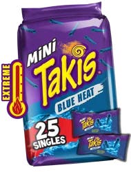 Takis Extreme Blue Heat Tortilla Chips Mini Bite Size, 25 - 1.23 oz Packages