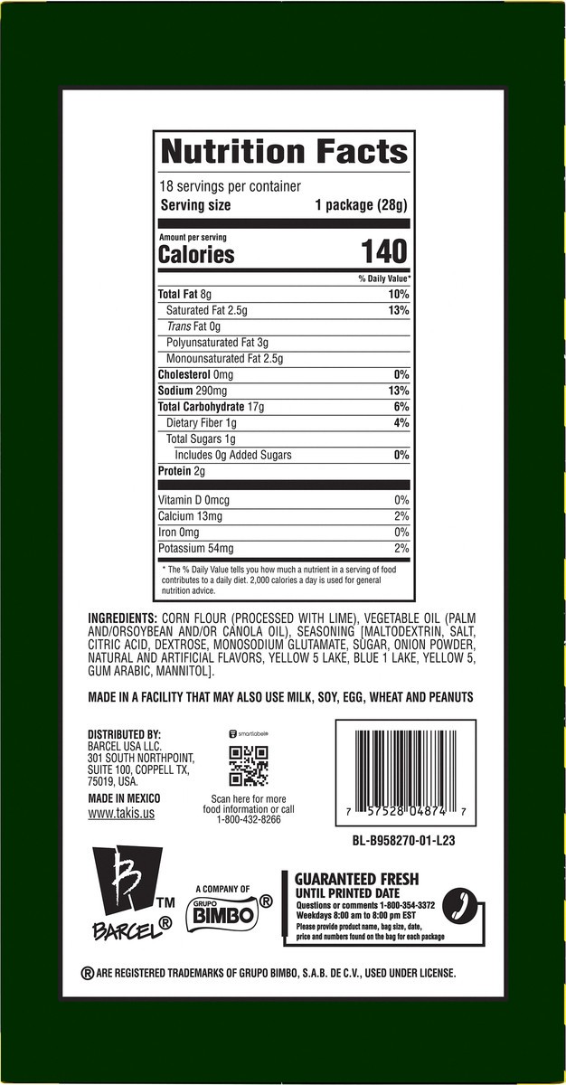 slide 8 of 12, Takis Zombie 18 pc / 1 oz Multipack, Habanero & Cucumber Flavored Extreme Spicy Rolled Tortilla Chips, 18 ct