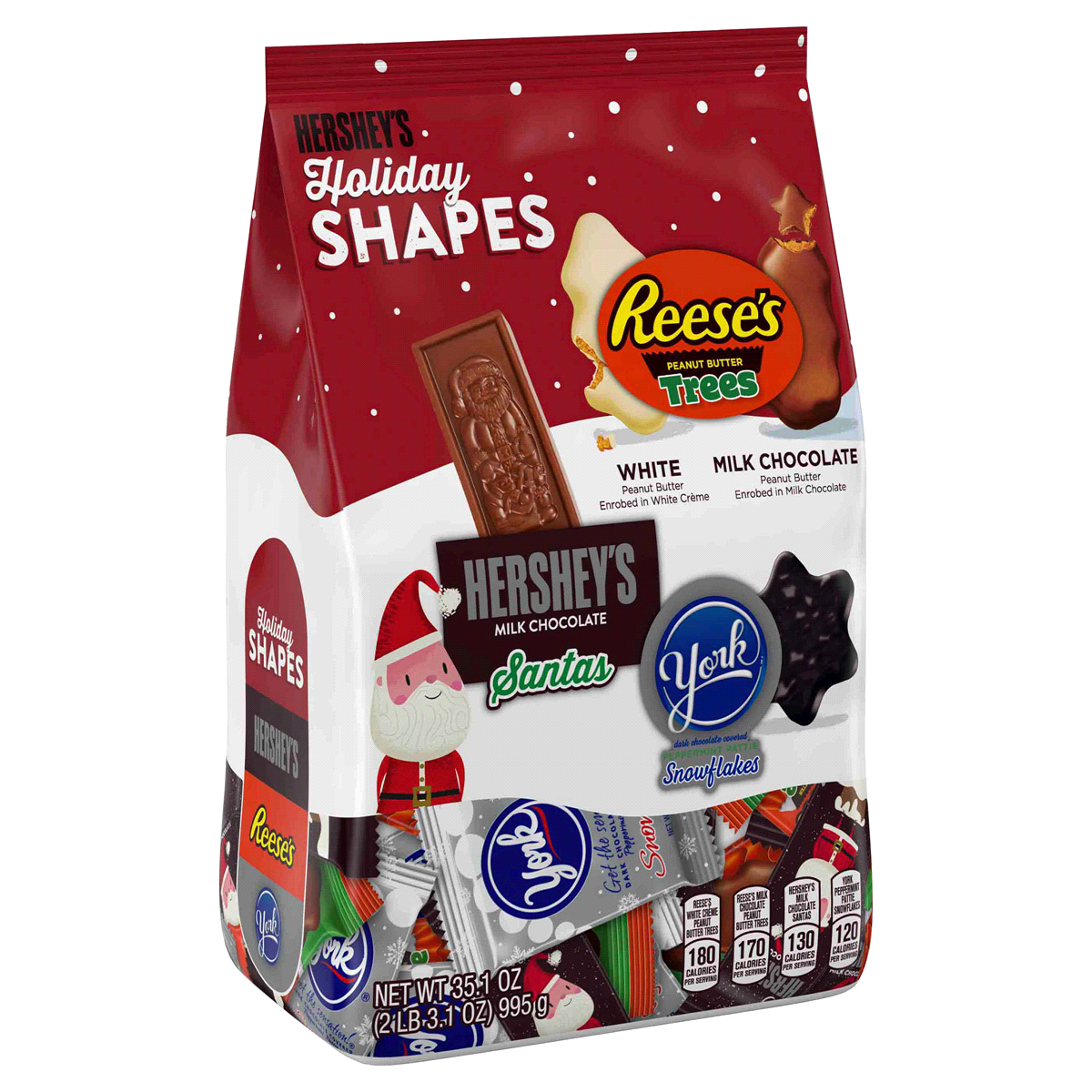 slide 3 of 6, Hershey's Assorted Holiday Shapes, 35.1 oz