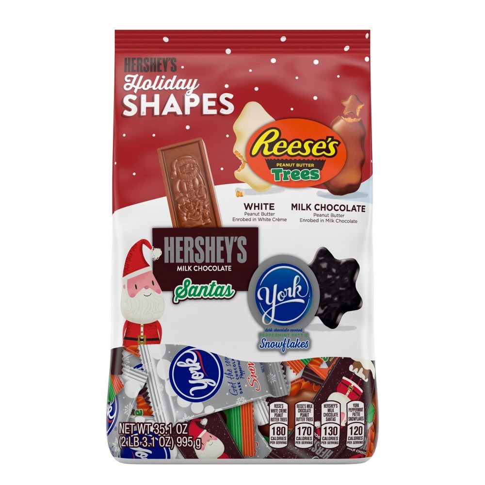 slide 2 of 6, Hershey's Assorted Holiday Shapes, 35.1 oz