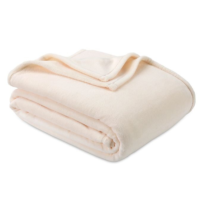 slide 1 of 4, Bee & Willow Home Solid Plush Full/Queen Blanket - Cream, 1 ct