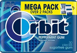 ORBIT Gum Peppermint Sugar Free Chewing Gum Mega Pack, 30 Piece